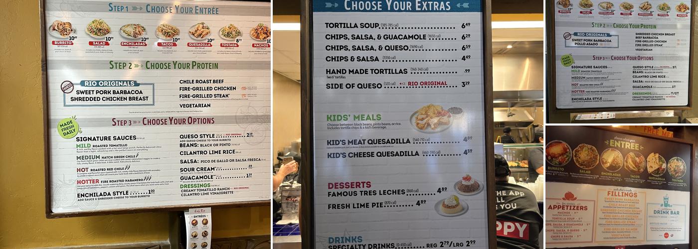 Cafe Rio Fresh Modern Mexican Menu