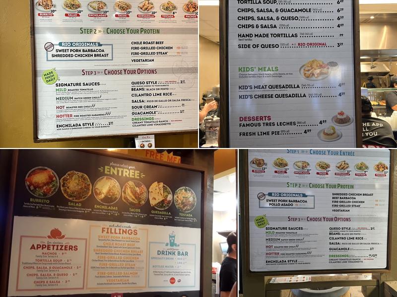 Cafe Rio Fresh Modern Mexican Menu