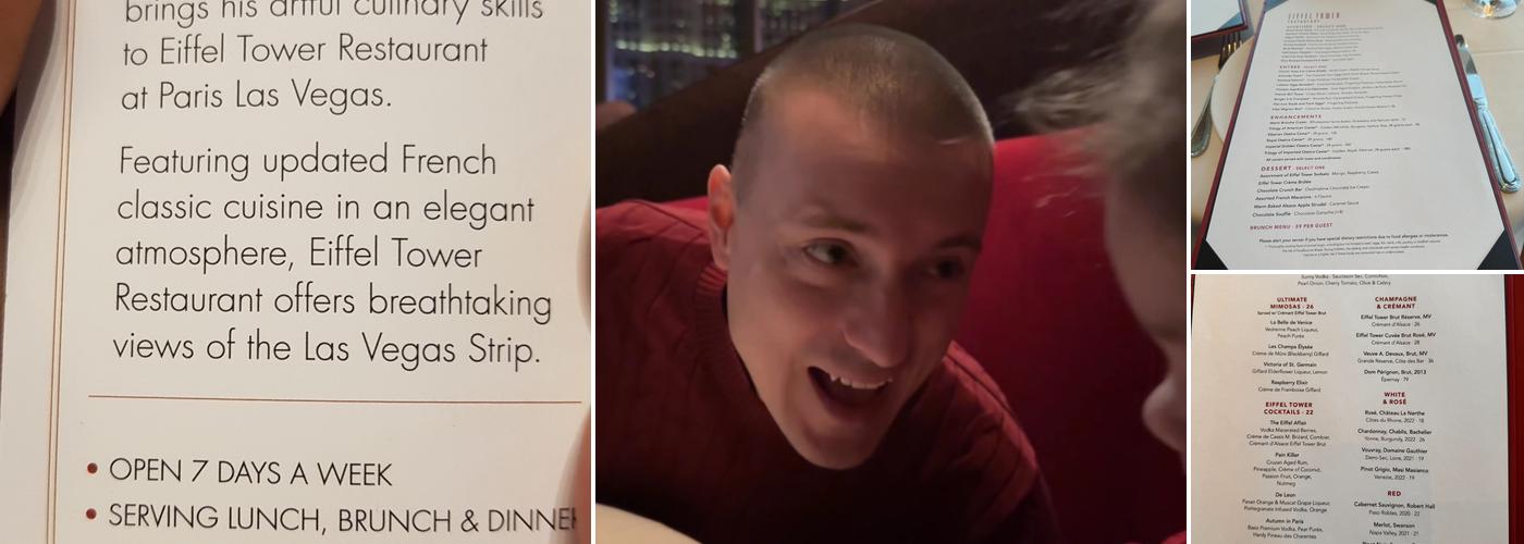 Eiffel Tower Restaurant Menu