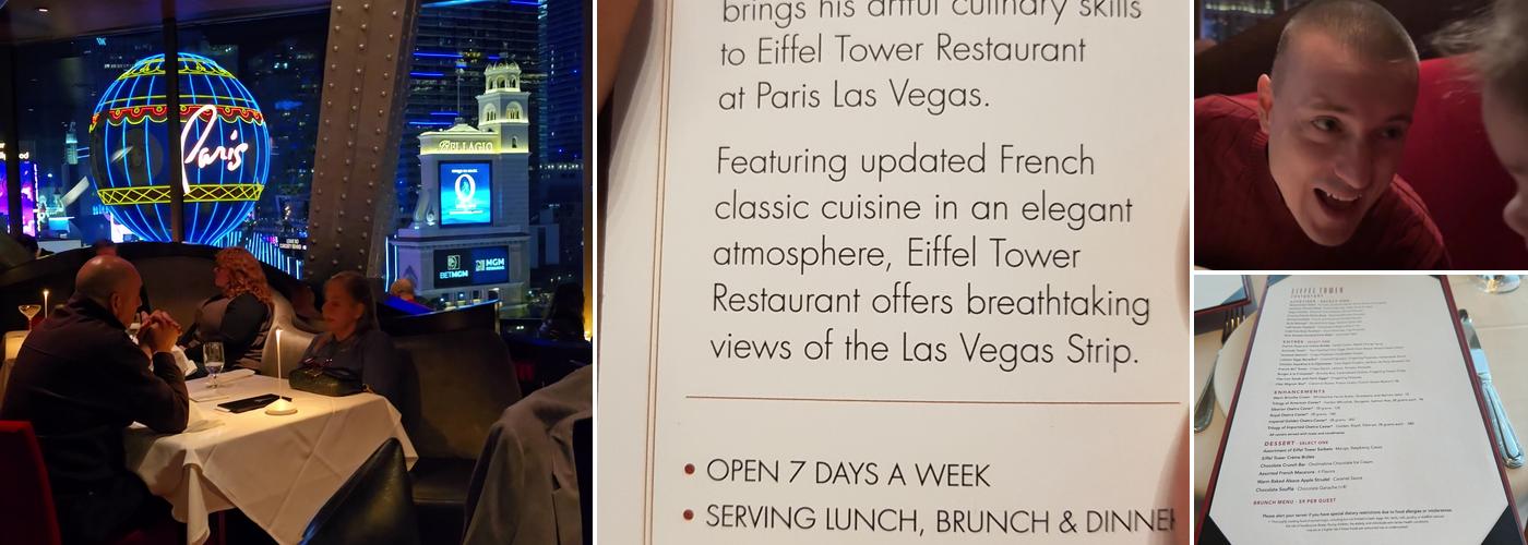 Eiffel Tower Restaurant Menu