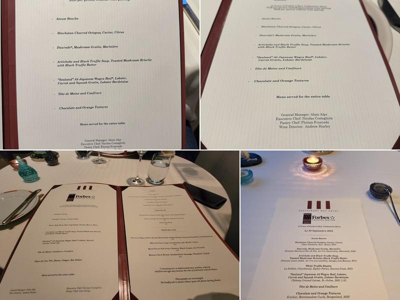 Restaurant Guy Savoy Menu