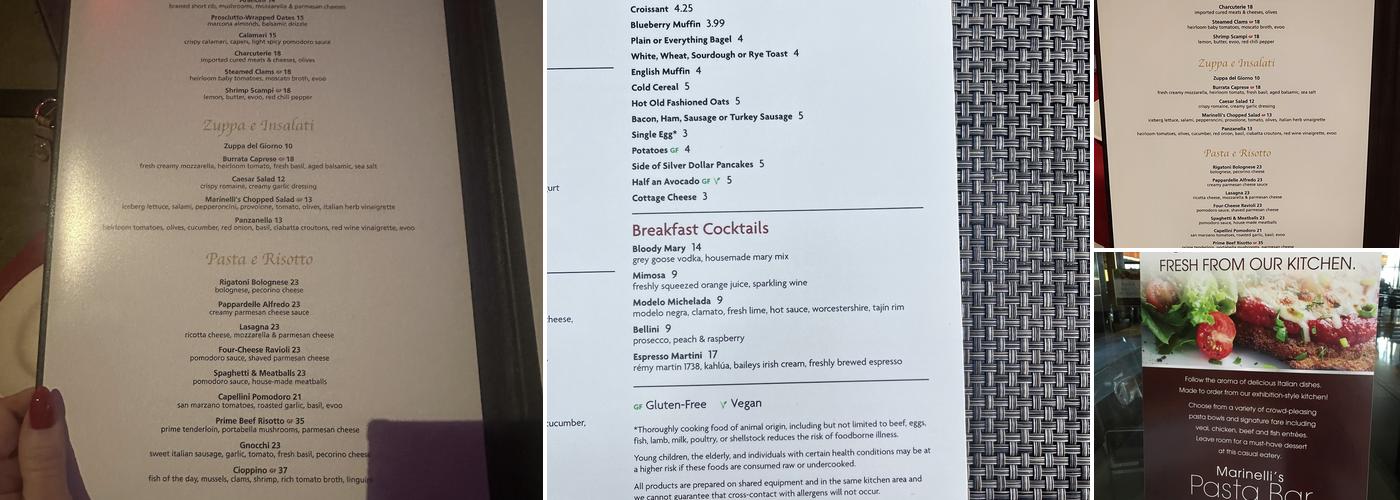 Marinelli's Authentic Italian Cuisine Menu