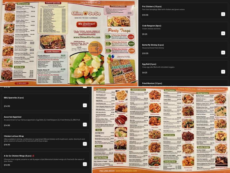 China A Go Go (S Highlands) Menu