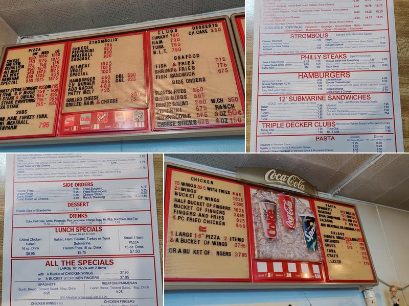 Odyssey Pizza Menu