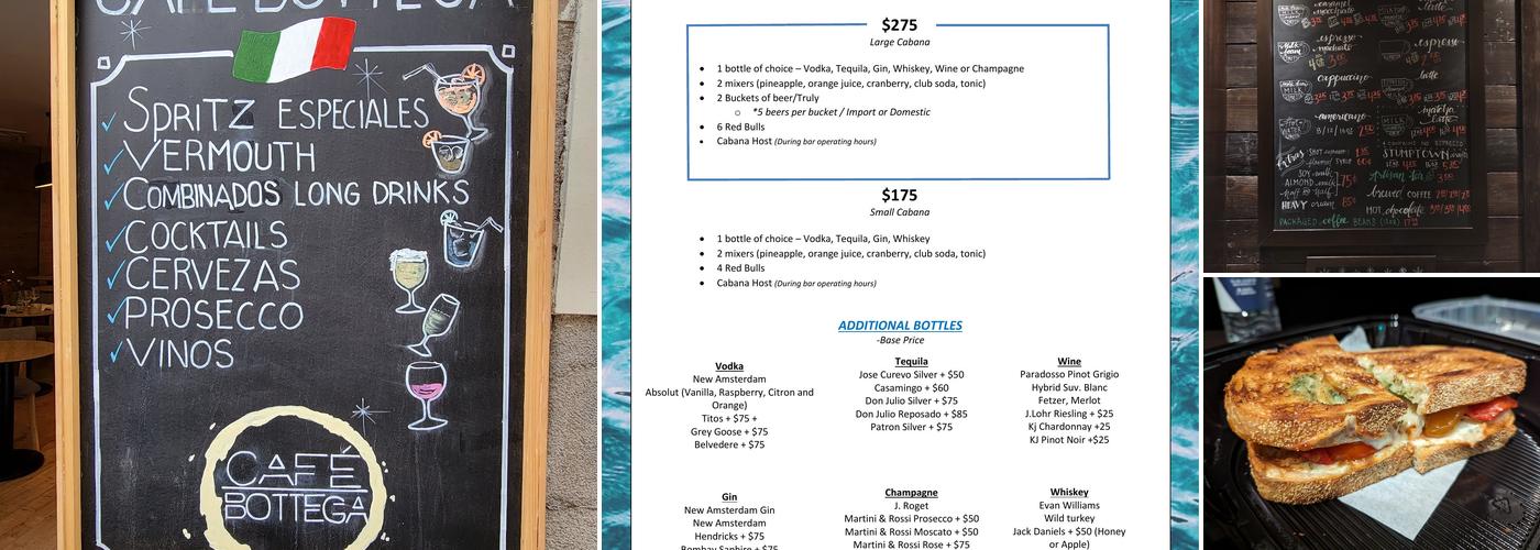 Caffe Bottega Menu