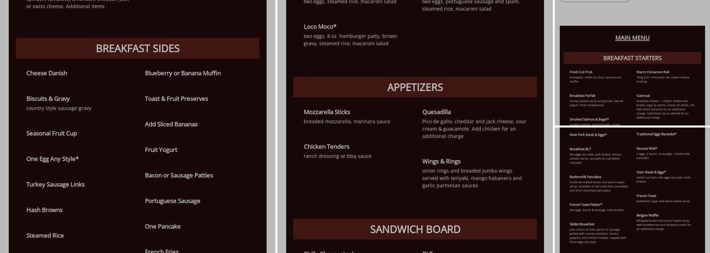 Copper Whisk Café Menu