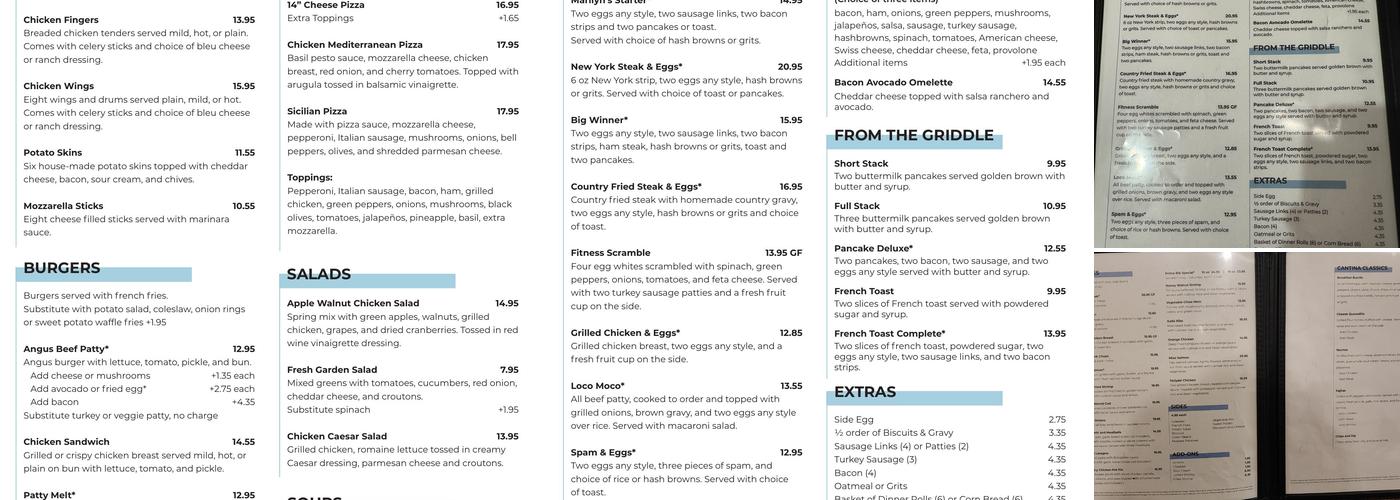 Marilyn's Cafe Menu