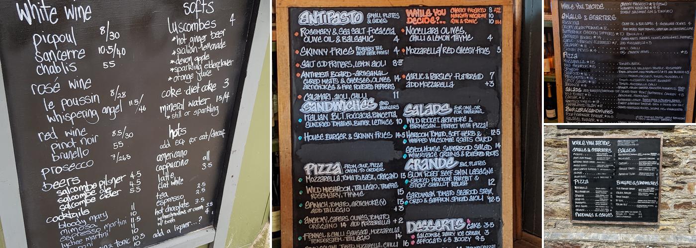 Schoolhouse Devon Menu