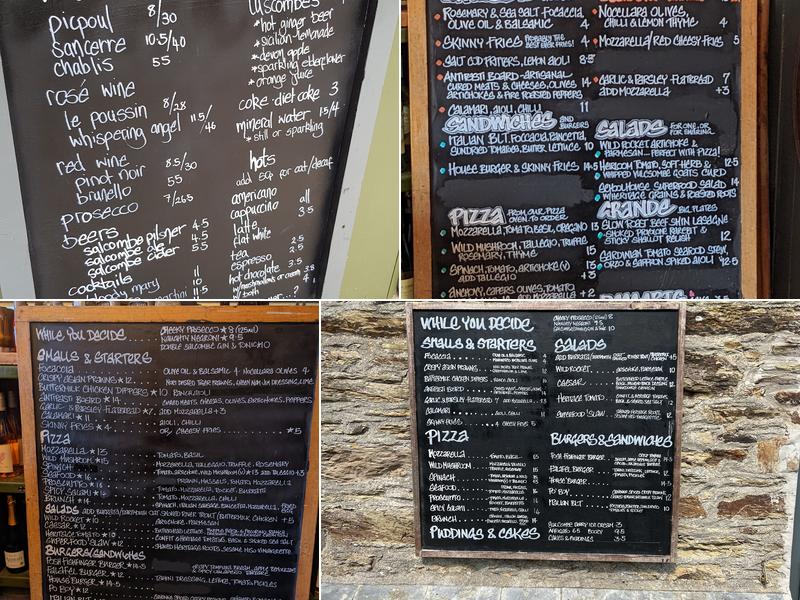 Schoolhouse Devon Menu