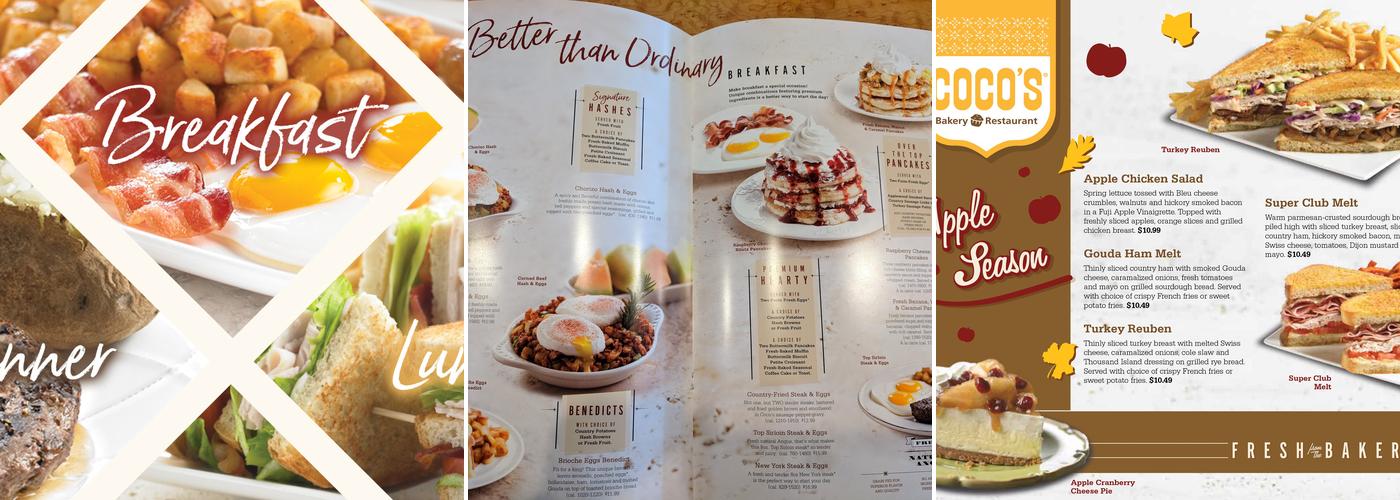 Coco's Bakery Restaurant Menu