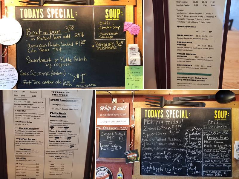 The Outpost Bar & Grill of Eden Menu