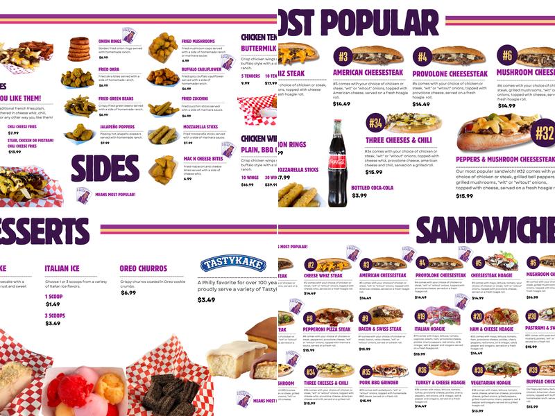 POP'S Philly Steaks Menu