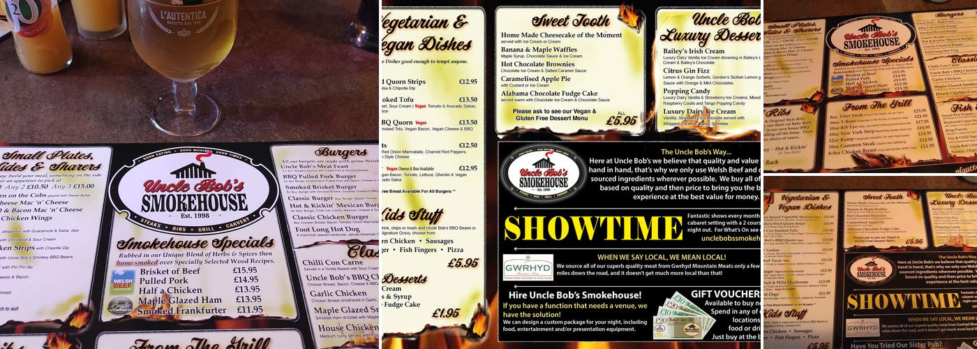 Uncle Bob's Smokehouse Menu