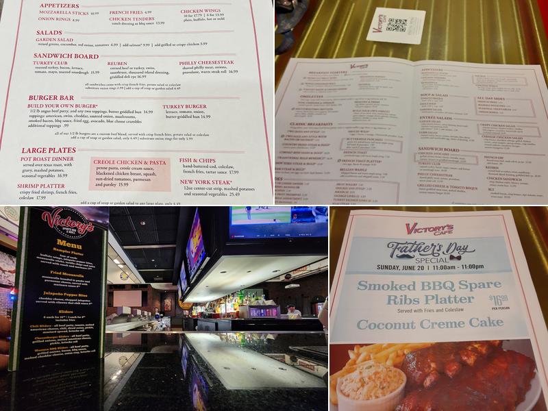 Victory's Cafe Menu
