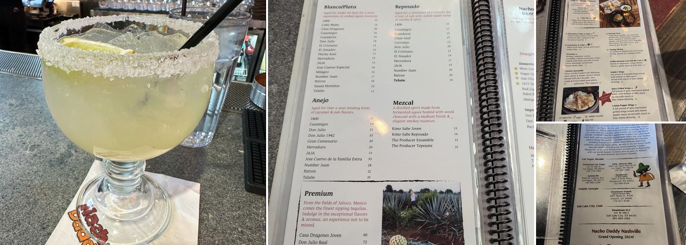 Nacho Daddy - Downtown Menu