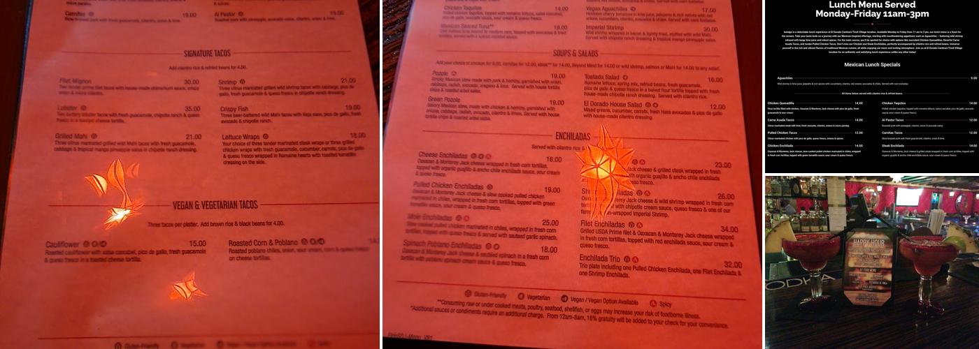 El Dorado Cantina Menu
