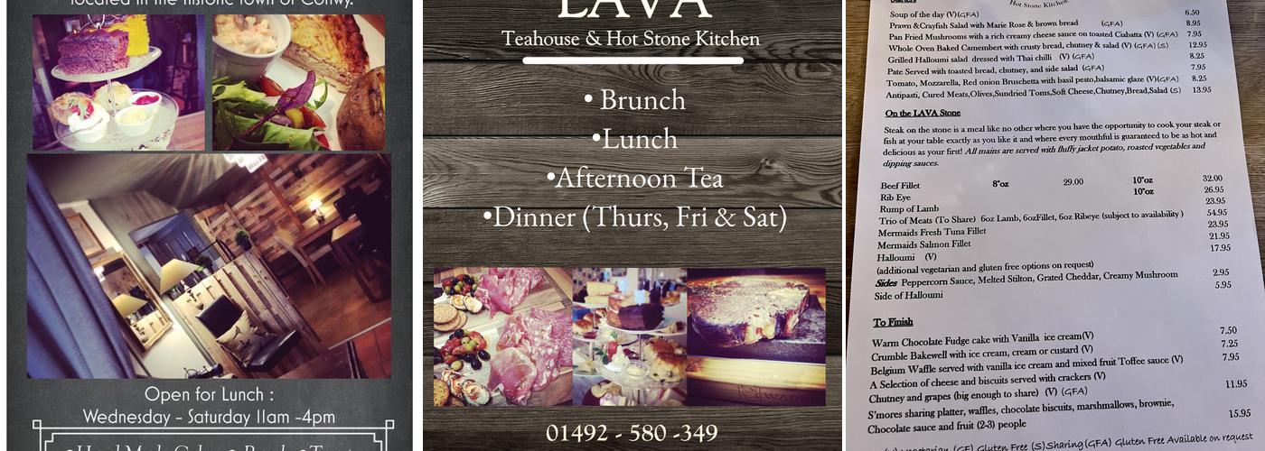 LAVA Hot Stone Kitchen Menu