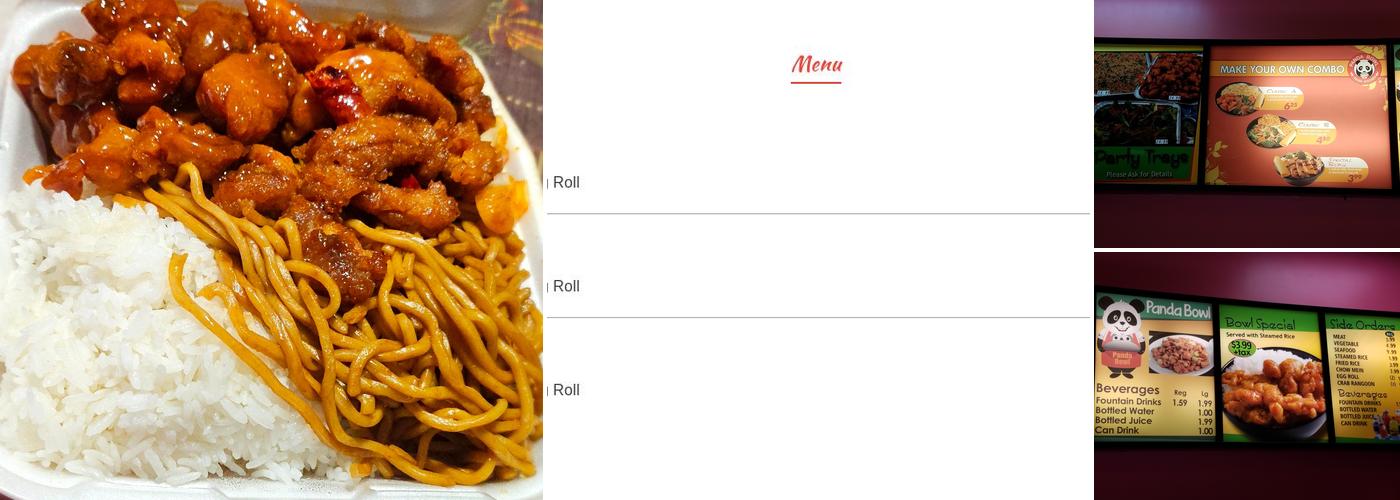 Panda Bowl Menu