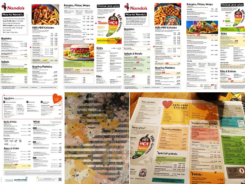 Nando's Romford Menu