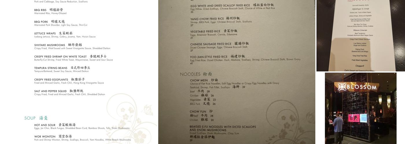 Blossom Menu