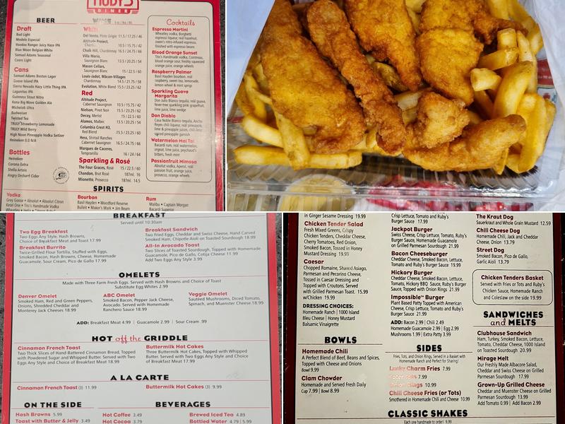 Ruby's Diner Menu