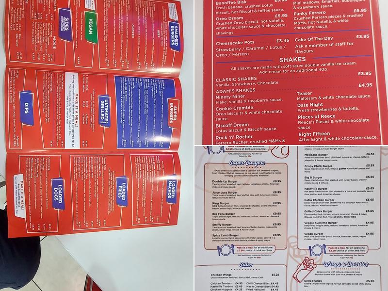 Adam's Diner - Airdrie Menu