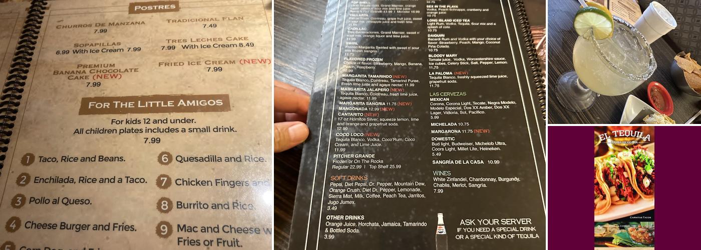 El Tequila Menu