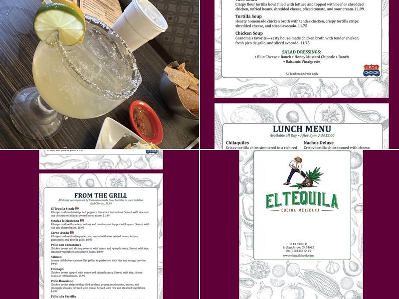 El Tequila Menu