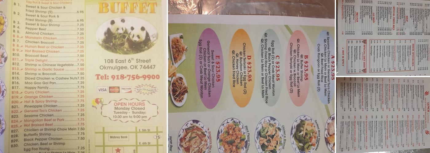 China Buffet Menu