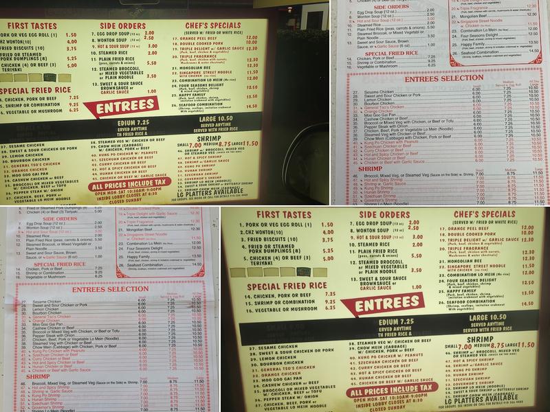 Pepper Express Menu