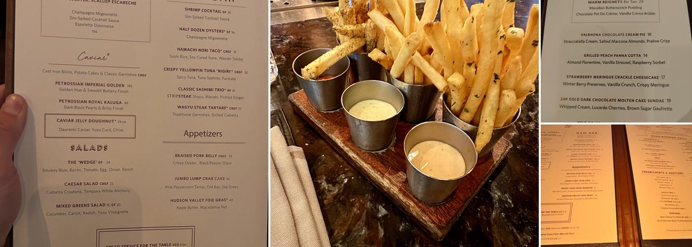 STRIPSTEAK Menu