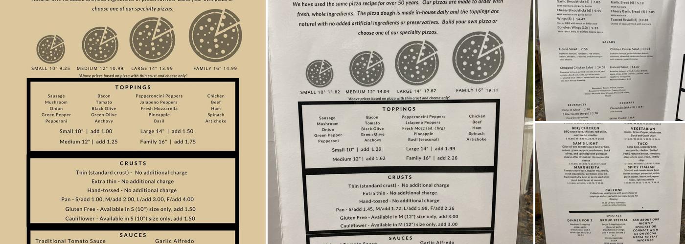 Sorrento's Pizzeria - Lincoln Menu