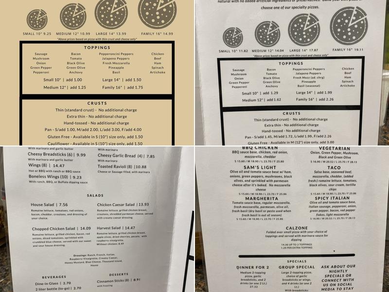 Sorrento's Pizzeria - Lincoln Menu