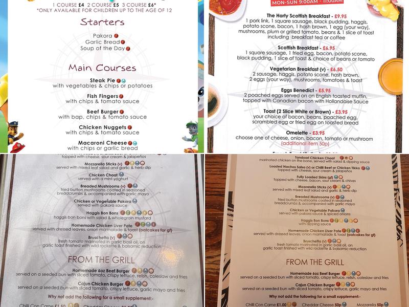 Hartys at the Fourways Menu