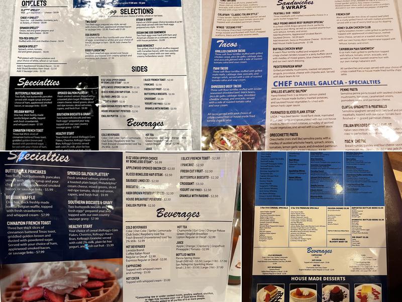 Ocean One Bar & Grille Menu