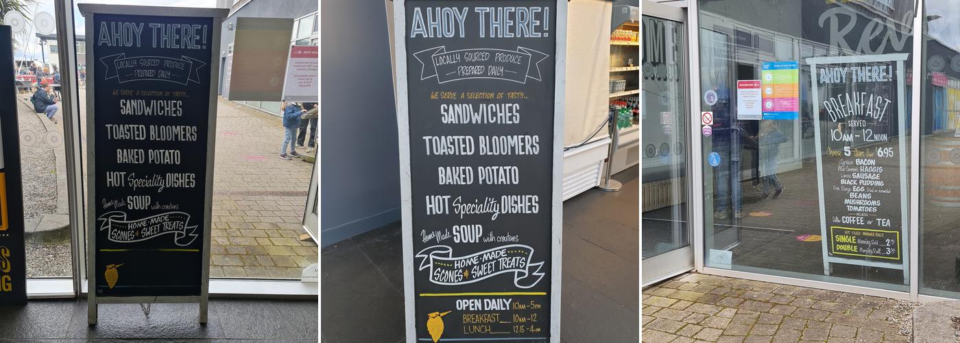 The Cafe Falkirk Wheel Menu