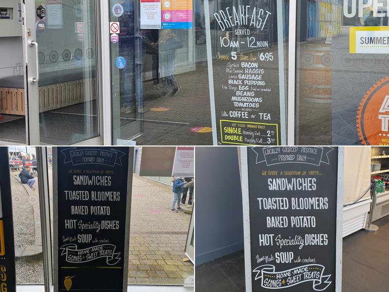 The Cafe Falkirk Wheel Menu