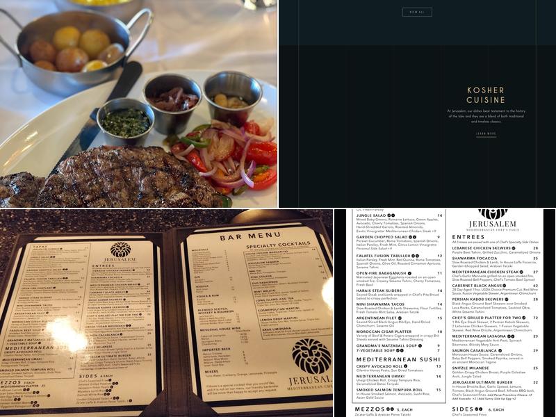 Jerusalem Chef's Table Menu