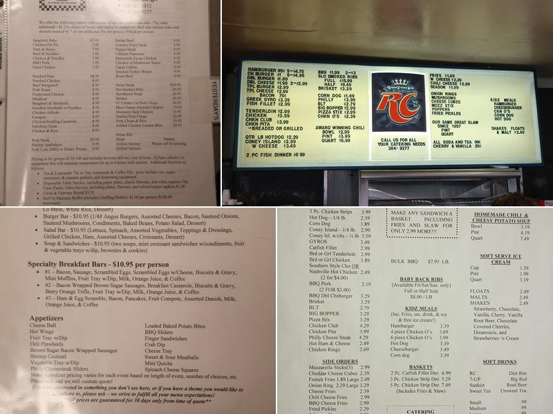 Yesterdays Drive-In Menu