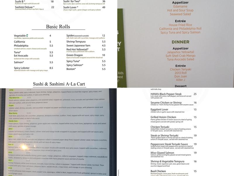 Riverside Restaurant Menu