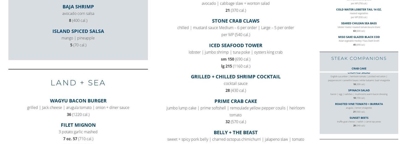 Chart House Menu