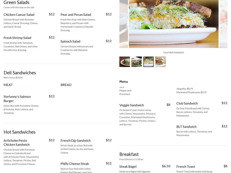 Tomales Deli & Cafe Menu