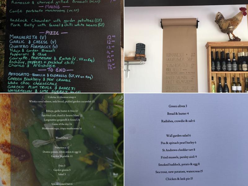 Boath Garden Cafe Menu