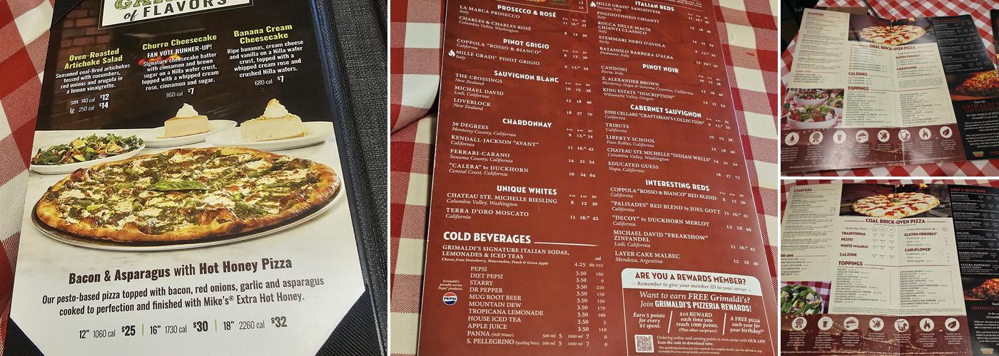 Grimaldi's Pizzeria Menu