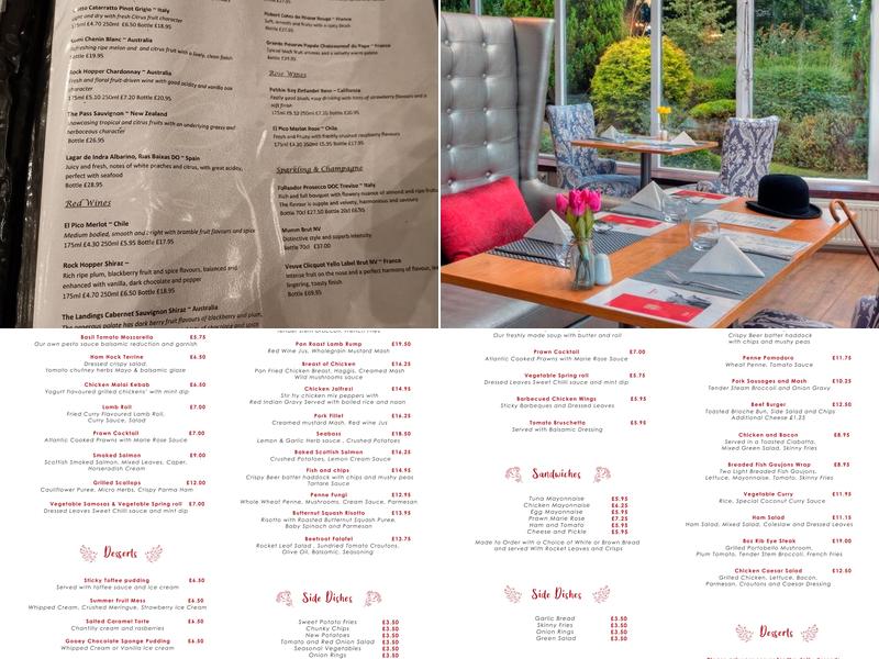 Chaplin’s Restaurant Menu