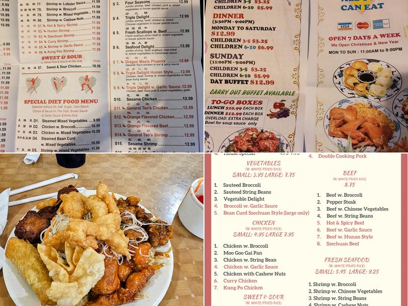 Panda Buffet Menu