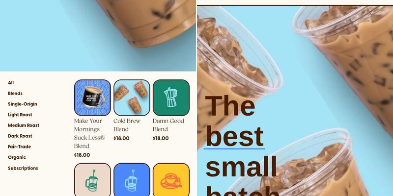 Frankly Good Coffee Menu