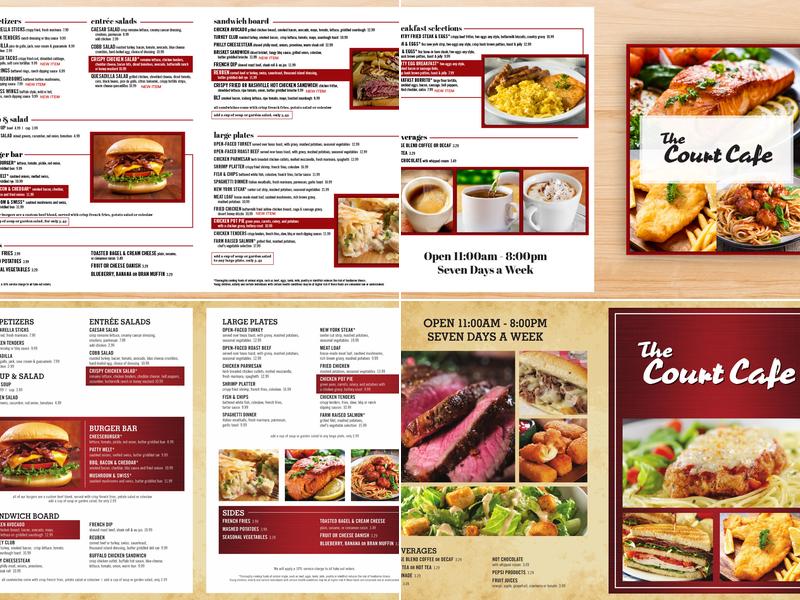 The Court Cafe Menu