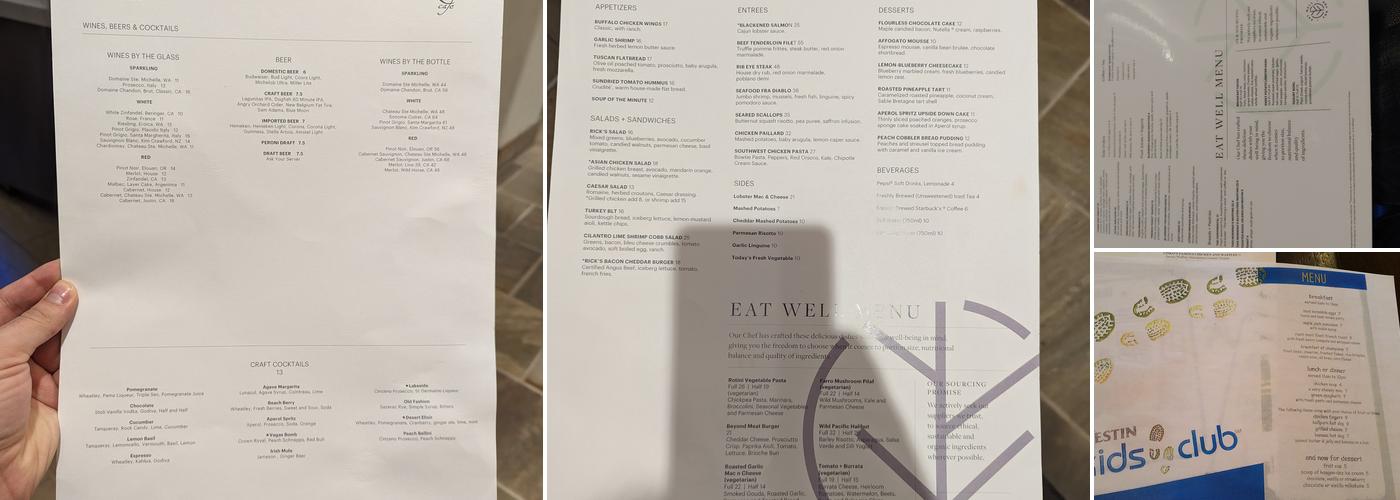 Ricks Cafe Menu