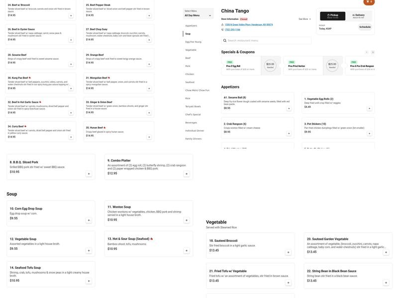 China Tango Bistro Menu